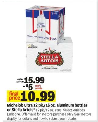 Michelob Ultra or Stella Artois
