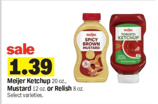 Meijer Ketchup, Mustard or Relish