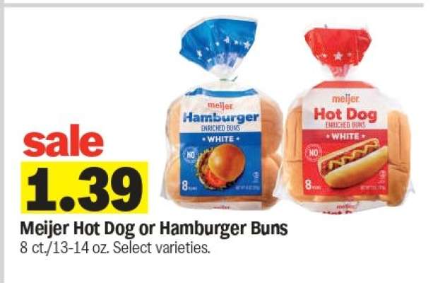 Meijer Hot Dog or Hamburger Buns