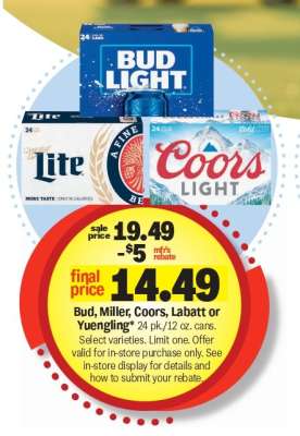 Bud, Miller, Coors, Labatt or Yuengling