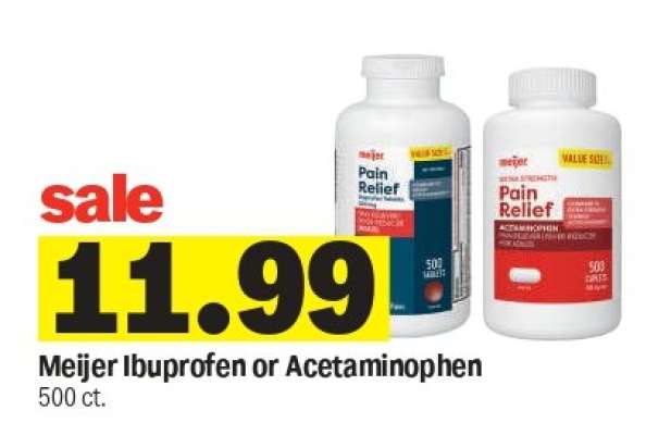 Meijer Ibuprofen or Acetaminophen
