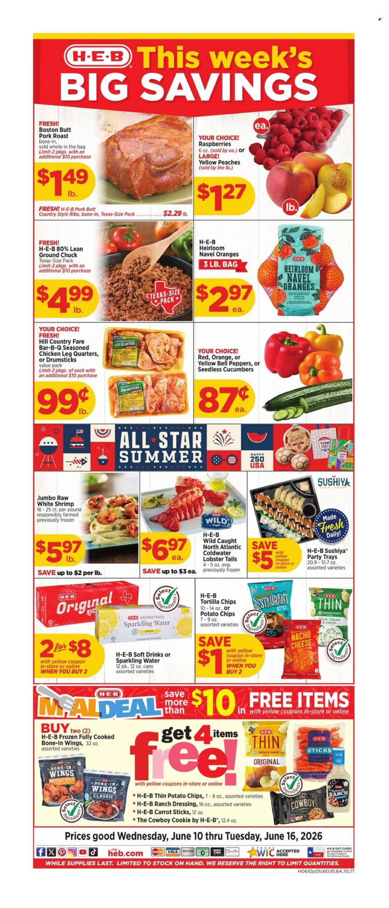 H-E-B ad - 06/10/2026 - 06/16/2026. Page 1