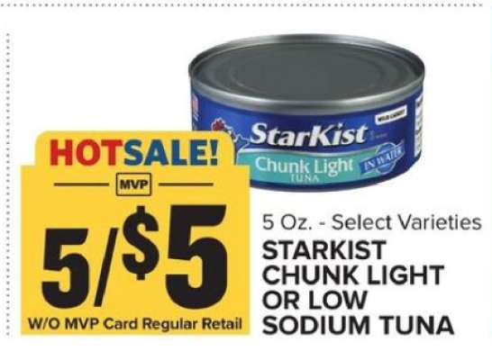 StarKist Chunk Light or Low Sodium Tuna