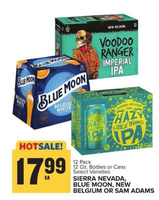Sierra Nevada, Blue Moon, New Belgium or Sam Adams