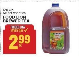FOOD LION BREWED TEA
