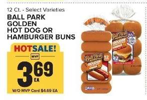 Ball Park Golden Hot Dog or Hamburger Buns