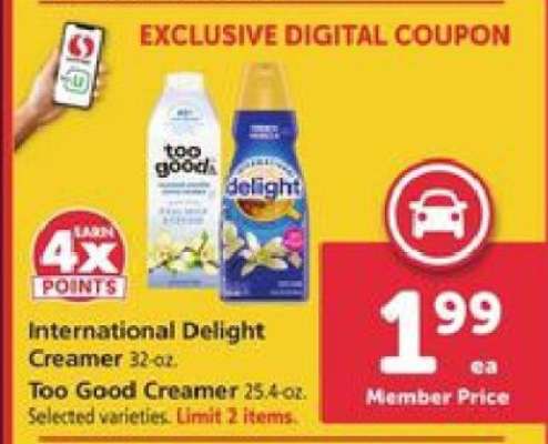 International Delight Creamer / Too Good Creamer