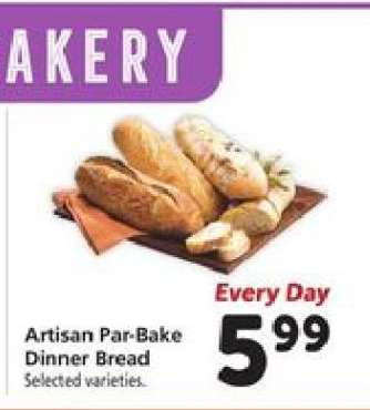 Artisan Par-Bake Dinner Bread