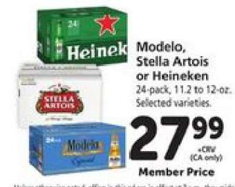 Modelo, Stella Artois or Heineken