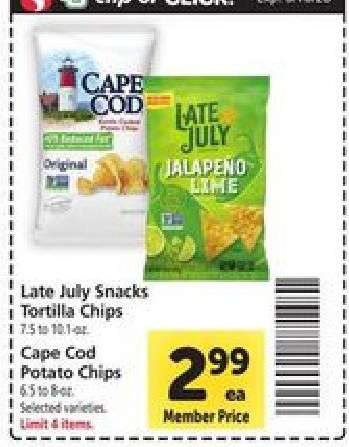 Late July Snacks Tortilla Chips & Cape Cod Potato Chips