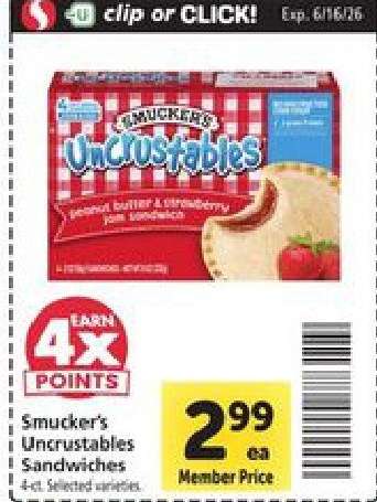 Smucker's Uncrustables Sandwiches