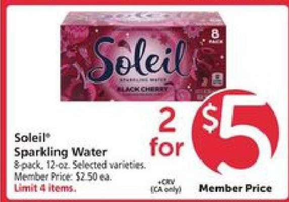 Soleil Sparkling Water