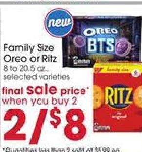 Family Size Oreo or Ritz