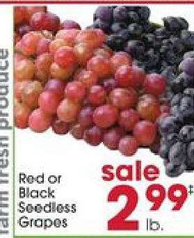 Red or Black Seedless Grapes
