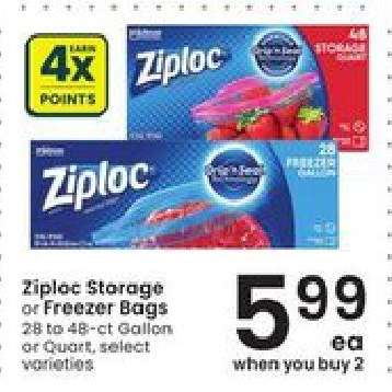 Ziploc Storage or Freezer Bags