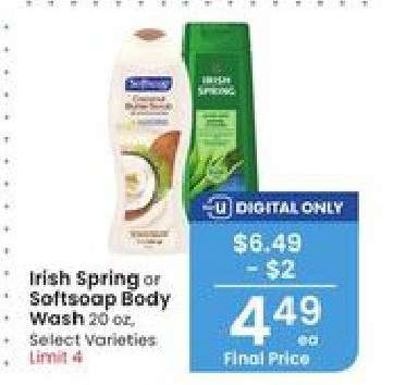Irish Spring or Softsoap Body Wash