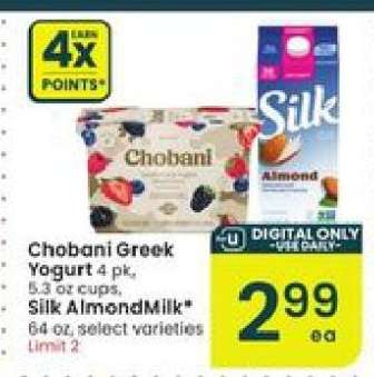 Chobani Greek Yogurt / Silk AlmondMilk