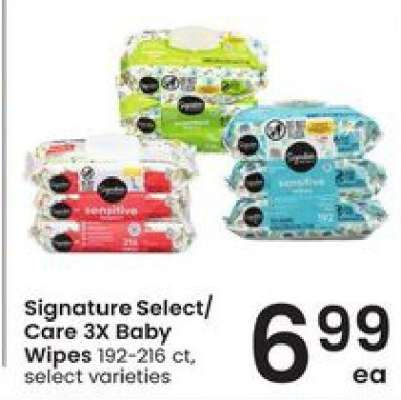 Signature Select/Care 3X Baby Wipes