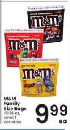 M&M Family Size Bags