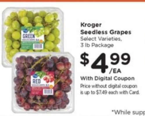 Kroger Seedless Grapes