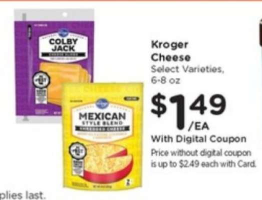 Kroger Cheese