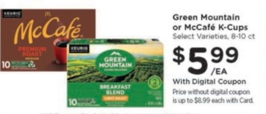 Green Mountain or McCafé K-Cups