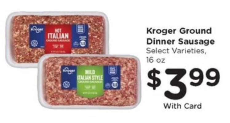 Kroger Ground Dinner Sausage