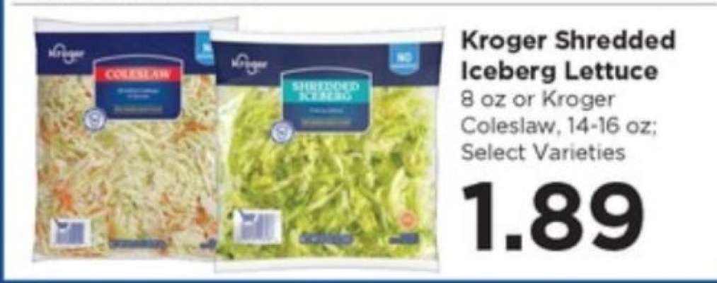 Kroger Shredded Iceberg Lettuce