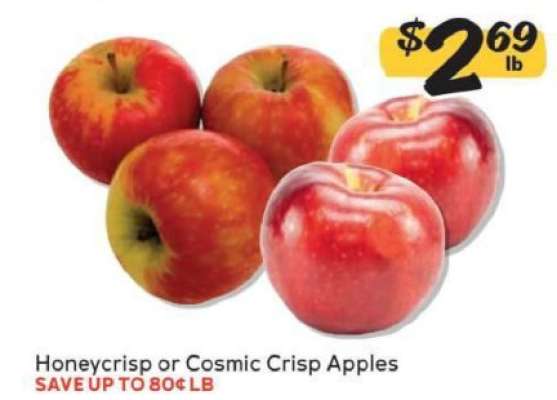 Honeycrisp or Cosmic Crisp Apples