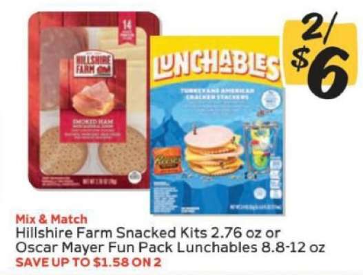 Hillshire Farm Snacked Kits or Oscar Mayer Fun Pack Lunchables