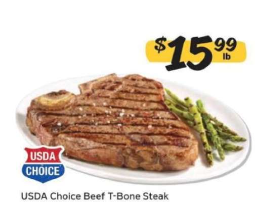 USDA Choice Beef T-Bone Steak