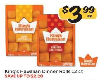 King's Hawaiian Dinner Rolls 12 ct