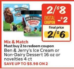 Ben & Jerry's Ice Cream or Non-Dairy Dessert