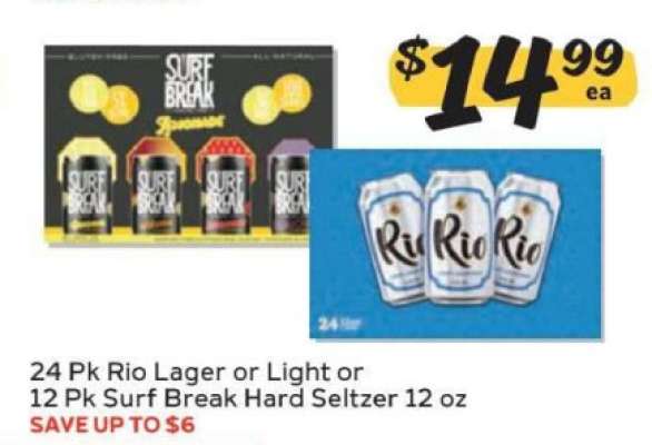Rio Lager or Light / Surf Break Hard Seltzer