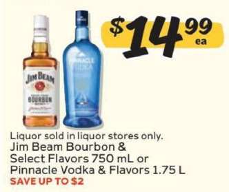 Jim Beam Bourbon & Pinnacle Vodka