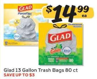 Glad 13 Gallon Trash Bags 80 ct