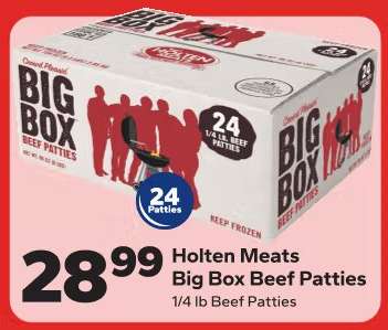 Holten Meats Big Box Beef Patties