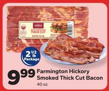 Farmington Hickory Smoked Thick Cut Bacon
