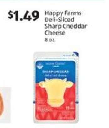 Happy Farms Deli-Sliced Sharp Cheddar Cheese