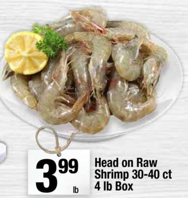 Head on Raw Shrimp