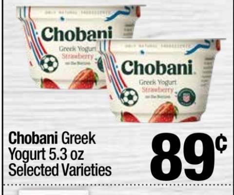 Chobani Greek Yogurt 5.3 oz