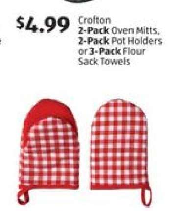 Crofton Oven Mitts, Pot Holders, or Flour Sack Towels