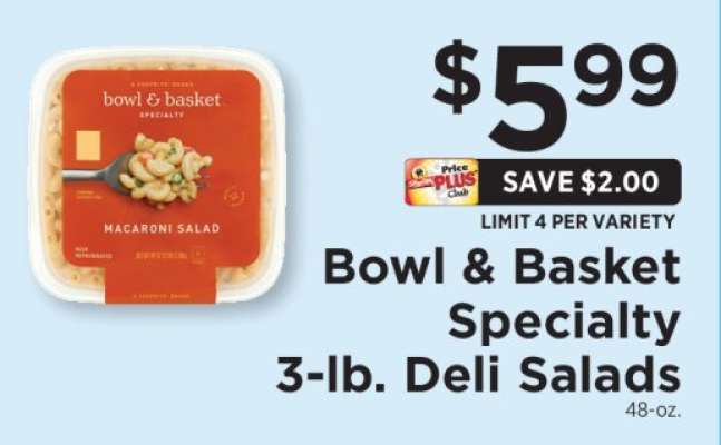 Bowl & Basket Specialty 3-lb. Deli Salads