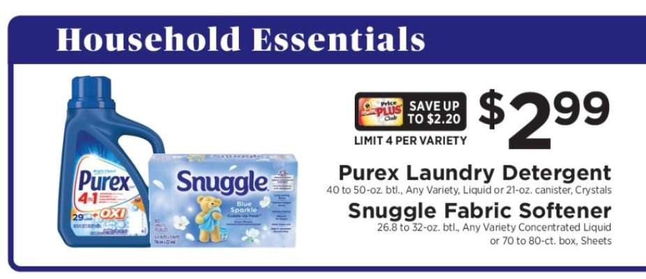 Purex Laundry Detergent & Snuggle Fabric Softener