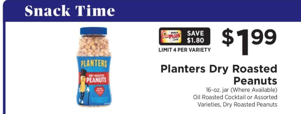 Planters Dry Roasted Peanuts