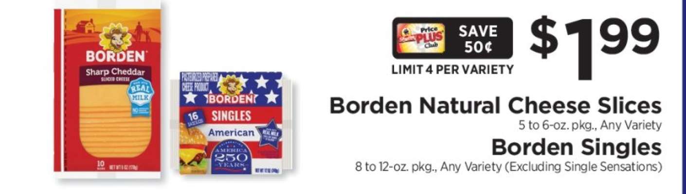 Borden Natural Cheese Slices