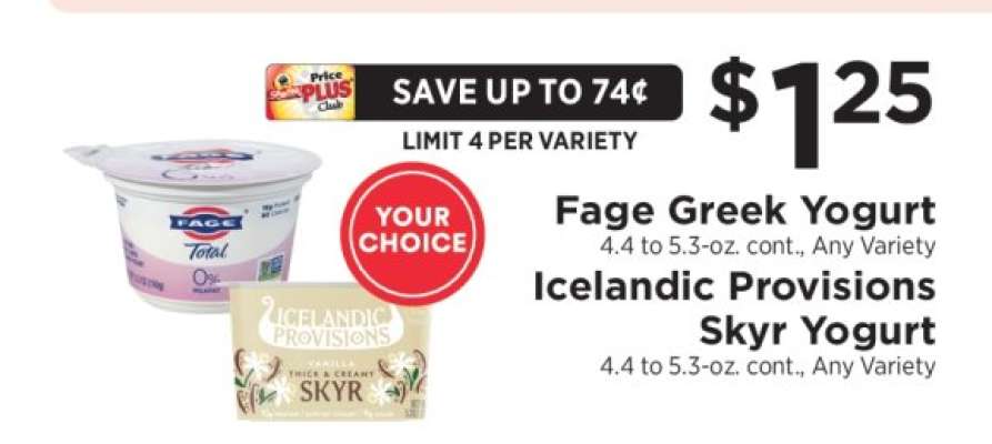 Fage Greek Yogurt / Icelandic Provisions Skyr Yogurt