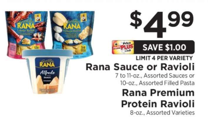 Rana Sauce or Ravioli