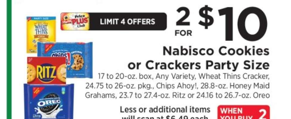 Nabisco Cookies or Crackers Party Size