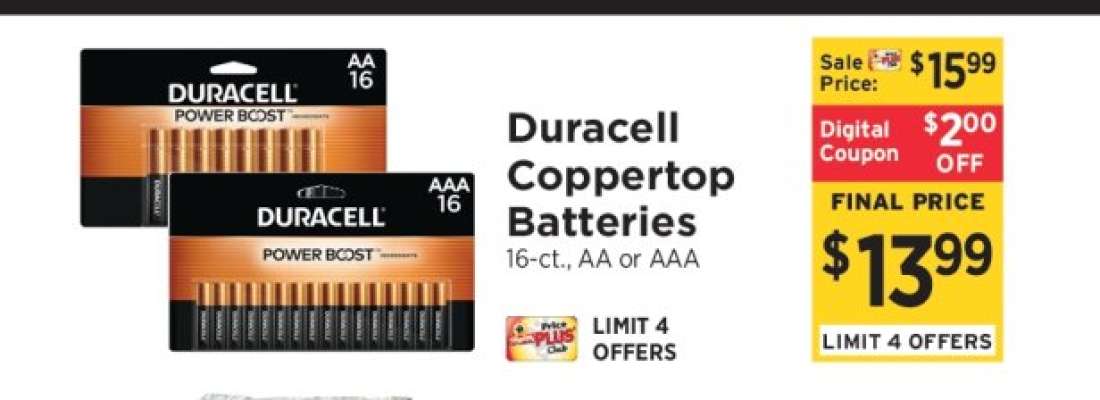 Duracell Coppertop Batteries*